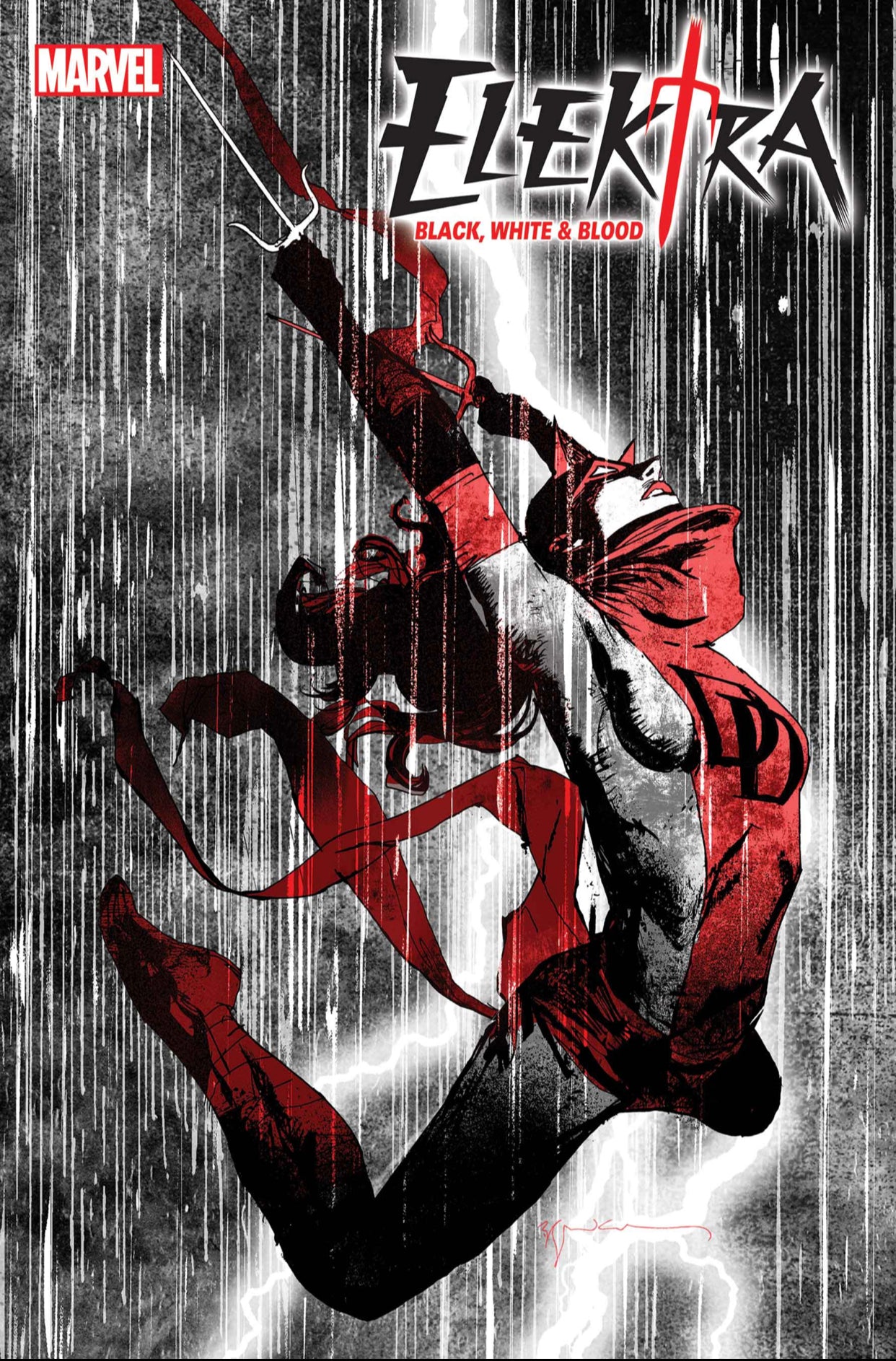 ELEKTRA BLACK WHITE & BLOOD #1 BILL SIENKIEWICZ 1:25 Ratio Variant