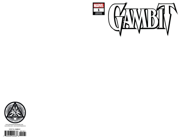 BUY 2 GET 1 FREE - GAMBIT #1 Unknown 616 Exclusive White Blank Variant - 3 Copies