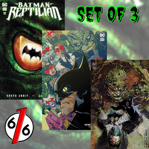 BATMAN REPTILIAN #1 SET OF 3 Cvr A Sharp & Cvr B Hamner & 1:25 Sienkiewicz Variant