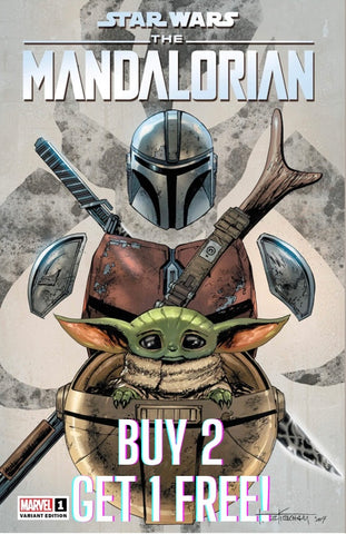 BUY 2 GET 1 FREE - STAR WARS MANDALORIAN #1 TYLER KIRKHAM Unknown 616 Trade Dress Variant - 3 Copies