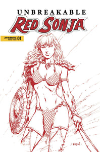 UNBREAKABLE RED SONJA #1 DAVID FINCH 1:10 Fiery Ratio Variant
