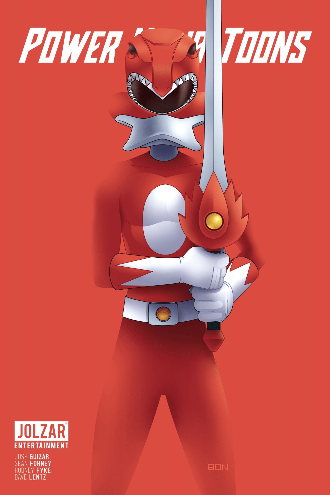 POWER NINJA TOONS BON BERNARDO RED & YELLOW 616 Variant