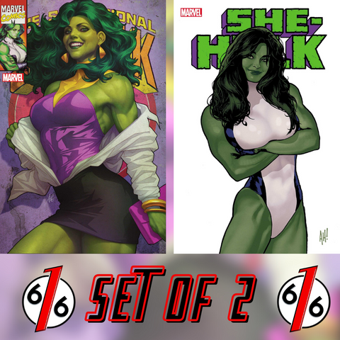 SHE-HULK #1 VARIANT SET ARTGERM LAU & ADAM HUGHES