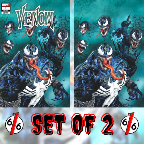 VENOM #1 MARCO TURINI 616 Exclusive Variant Set Trade Dress & Virgin LTD 1000