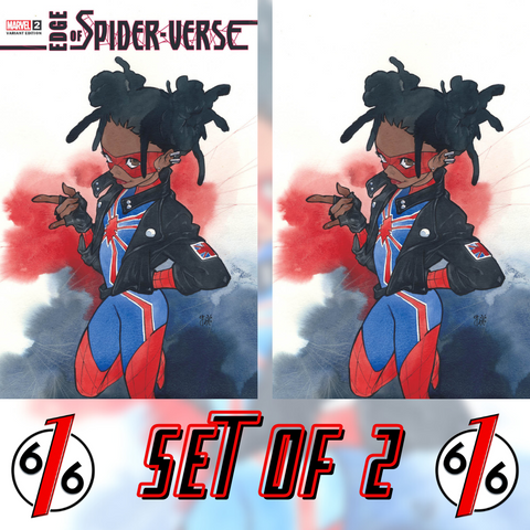 EDGE OF SPIDERVERSE #2 MOMOKO 616 Variant Set Trade & Virgin SPIDER-UK