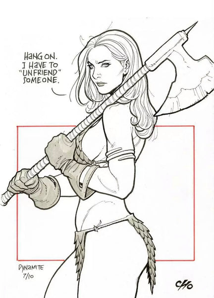 INVINCIBLE RED SONJA #2 FRANK CHO 1:11 Virgin Ratio Variant & Cover D