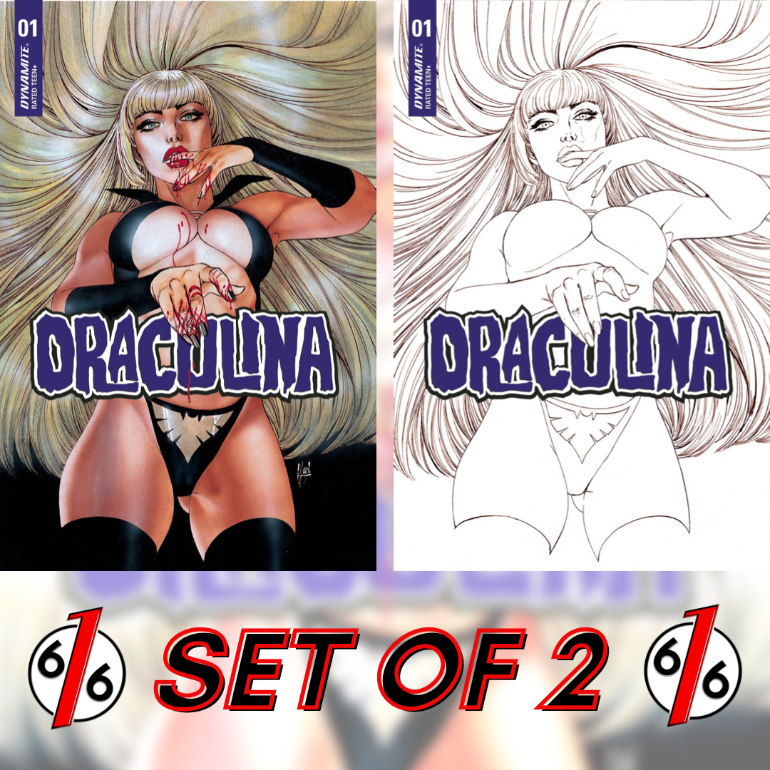 DRACULINA #1 SET MARCH 1:25 B&W Ratio Variant & Cover C Vampirella