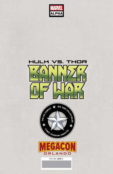 HULK VS THOR BANNER OF WAR ALPHA #1 KIRKHAM 616 MEGACON Virgin Variant