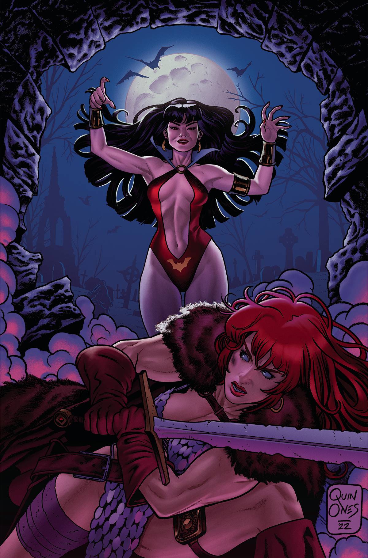 VAMPIRELLA VS RED SONJA 1 JOE QUINONES 1:50 Virgin Ratio Variant