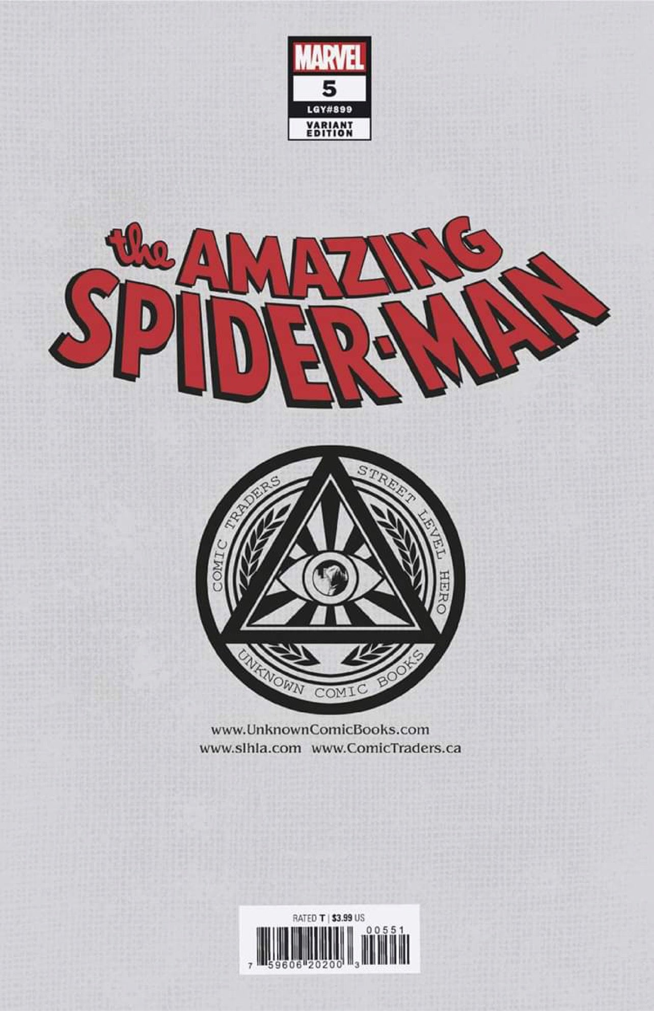AMAZING SPIDER-MAN #5 R1C0 Mary Jane Unknown 616 Trade Dress