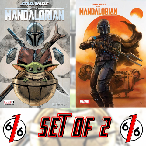 STAR WARS THE MANDALORIAN #1 SET KIRKHAM Variant & ADI GRANOV Main Cover