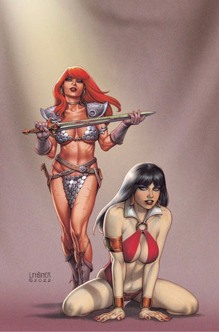 VAMPIRELLA VS RED SONJA #5 JOSEPH MICHAEL LINSNER 1:25 Virgin Ratio Variant