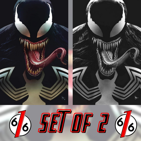 VENOM LETHAL PROTECTOR #1 MICO SUAYAN Virgin Variant Set Color & B&W