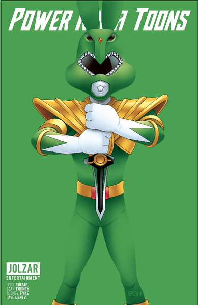 POWER NINJA TOONS BON BERNARDO 616 Exclusive Chrome Variant Green Ranger Homage LTD 10