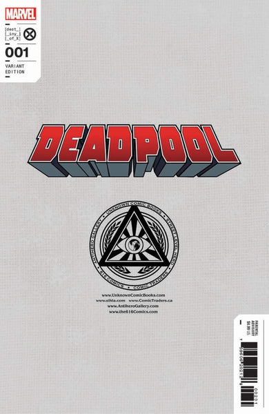 DEADPOOL #1 SET KAARE ANDREWS & Main Cover & 1:25 YU Ratio Variant