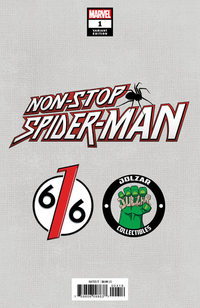NON-STOP SPIDER-MAN #1 PARRILLO & CHEW VARIANT SET OF 4 616 Exclusives LTD 1000