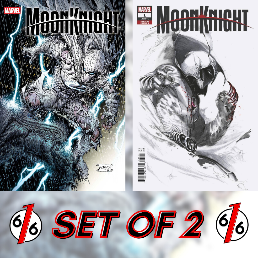 🚨🔥 MOON KNIGHT #1 SET OF 2 McNiven Main Cover & Dell’Otto Variant NM Gemini