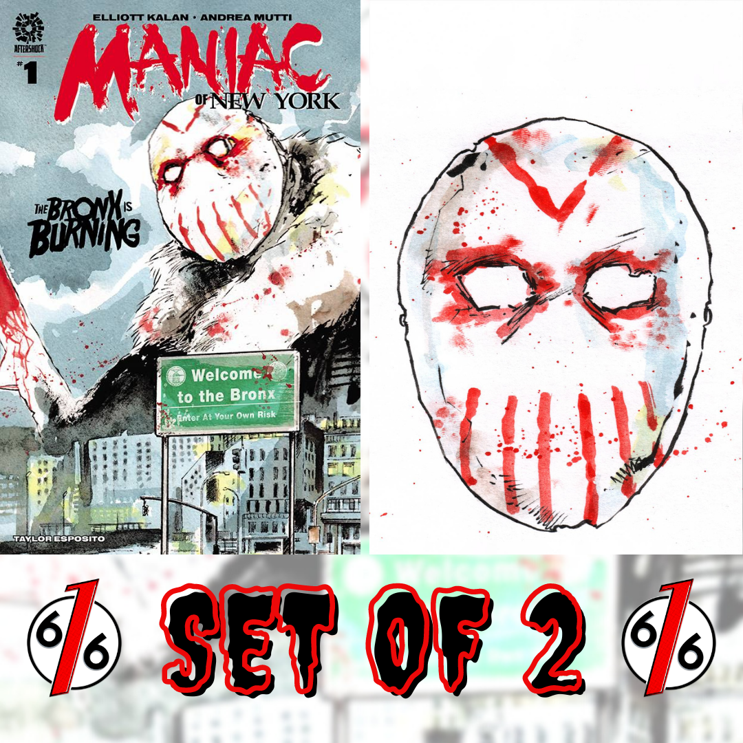 MANIAC OF NEW YORK BRONX IS BURNING #1 SET Mutti A & Mask Variant B 