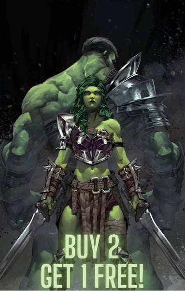 BUY 2 GET 1 FREE - HULK #4 KAEL NGU Unknown Illuminati/616 Virgin Variant She-Hulk - 3 Copies 