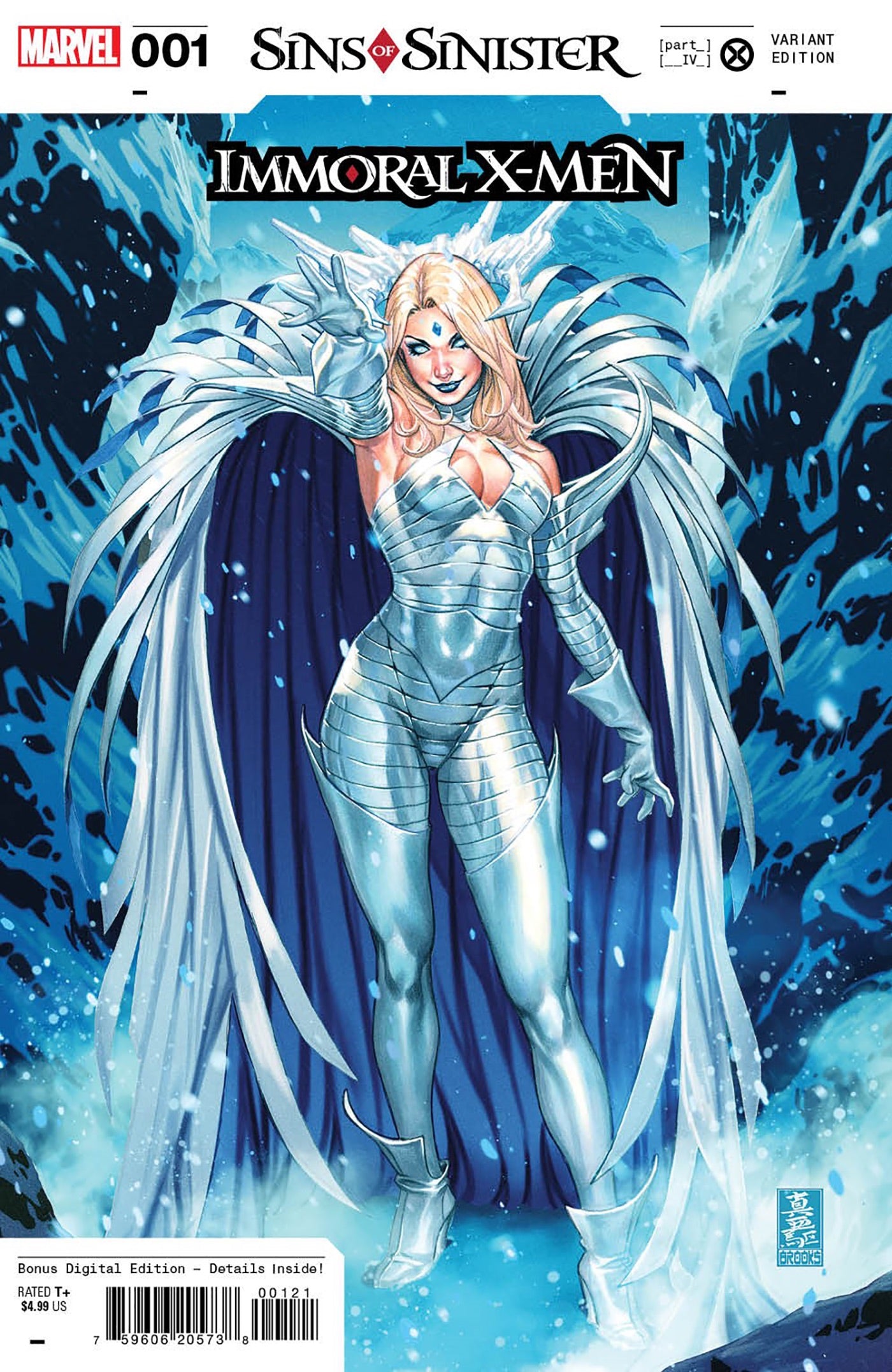 IMMORAL X-MEN 1 SET MARCO TURINI & MARK BROOKS Variant EMMA FROST