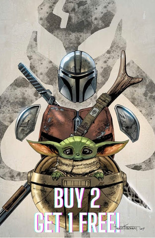 BUY 2 GET 1 FREE - STAR WARS MANDALORIAN #1 TYLER KIRKHAM Unknown 616 Virgin Variant - 3 Copies