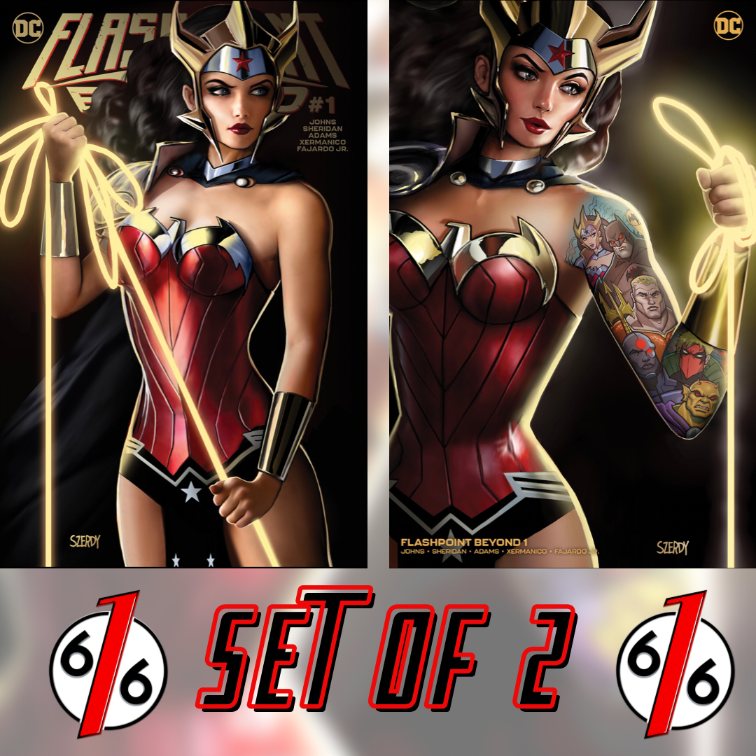 FLASHPOINT BEYOND #1 SZERDY 616 Variant Set Trade Dress & Minimal Wonder Woman