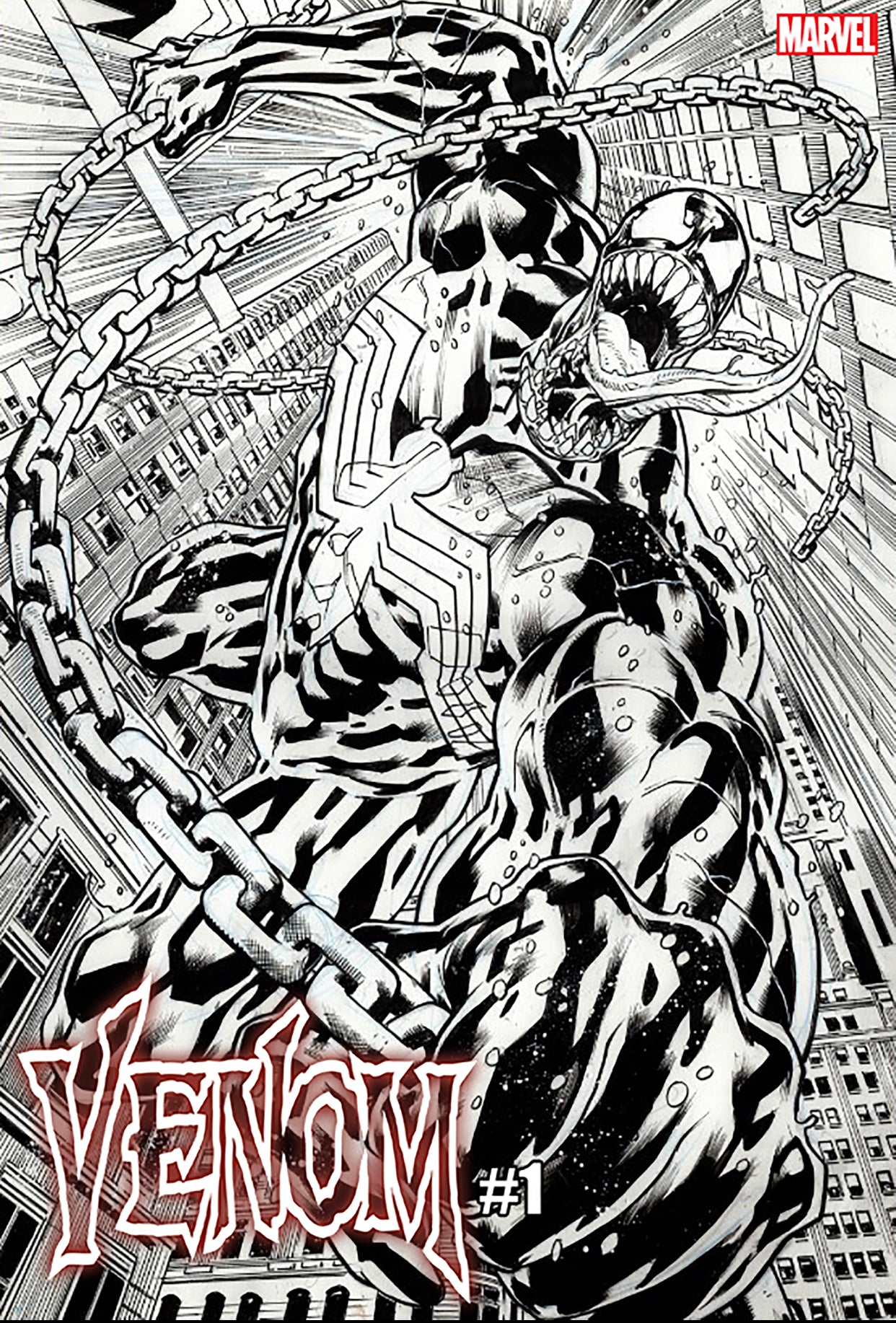 VENOM #1 HITCH Second Print 1:25 Ratio Sketch Variant 2nd PTG 01/19