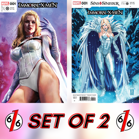 IMMORAL X-MEN 1 SET MARCO TURINI & MARK BROOKS Variant EMMA FROST