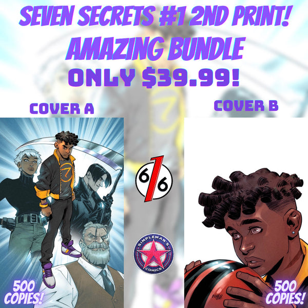 SEVEN SECRETS #1 SECOND PRINT AMAZING BUNDLE SET OF 2 Exclusive Virgin Variants Ltd 500 Ultimate Fallout #4 Homage