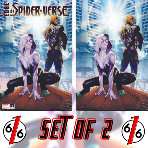 EDGE OF SPIDER-VERSE #5 ANACLETO 616 Trade Dress & Virgin Variant Set WEB-WEAVER