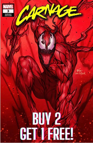 BUY 2 GET 1 FREE - CARNAGE #3 INHYUK LEE Unknown 616 Trade Dress Variant - 3 Copies