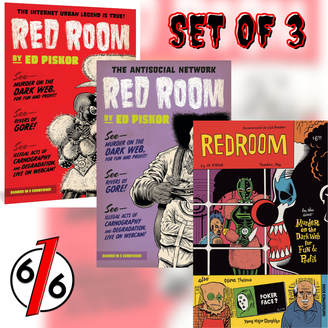 🚨😱 RED ROOM #1 SET OF 3 Main Cover & Ed Piskor 1:5 & Jim Rugg 1:12 Variant