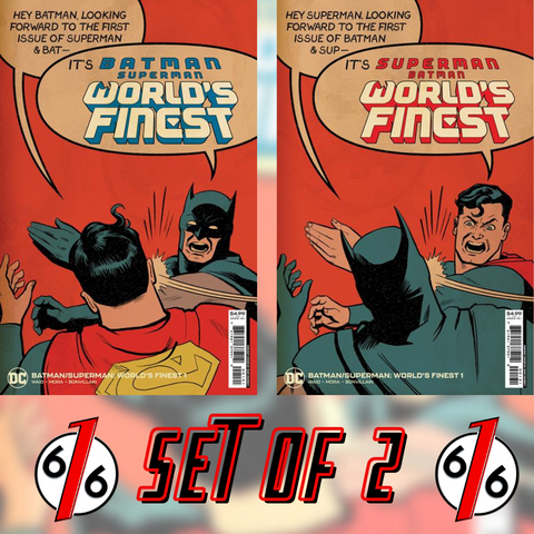 BATMAN SUPERMAN WORLDS FINEST #1 ZDARSKY Slap Battle 1:25 Ratio Variant Set