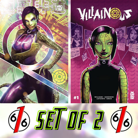 VILLAINOUS #1 SET OF OF 2 PUNCHLINE ARTGERM Homage Variant & Main Cover