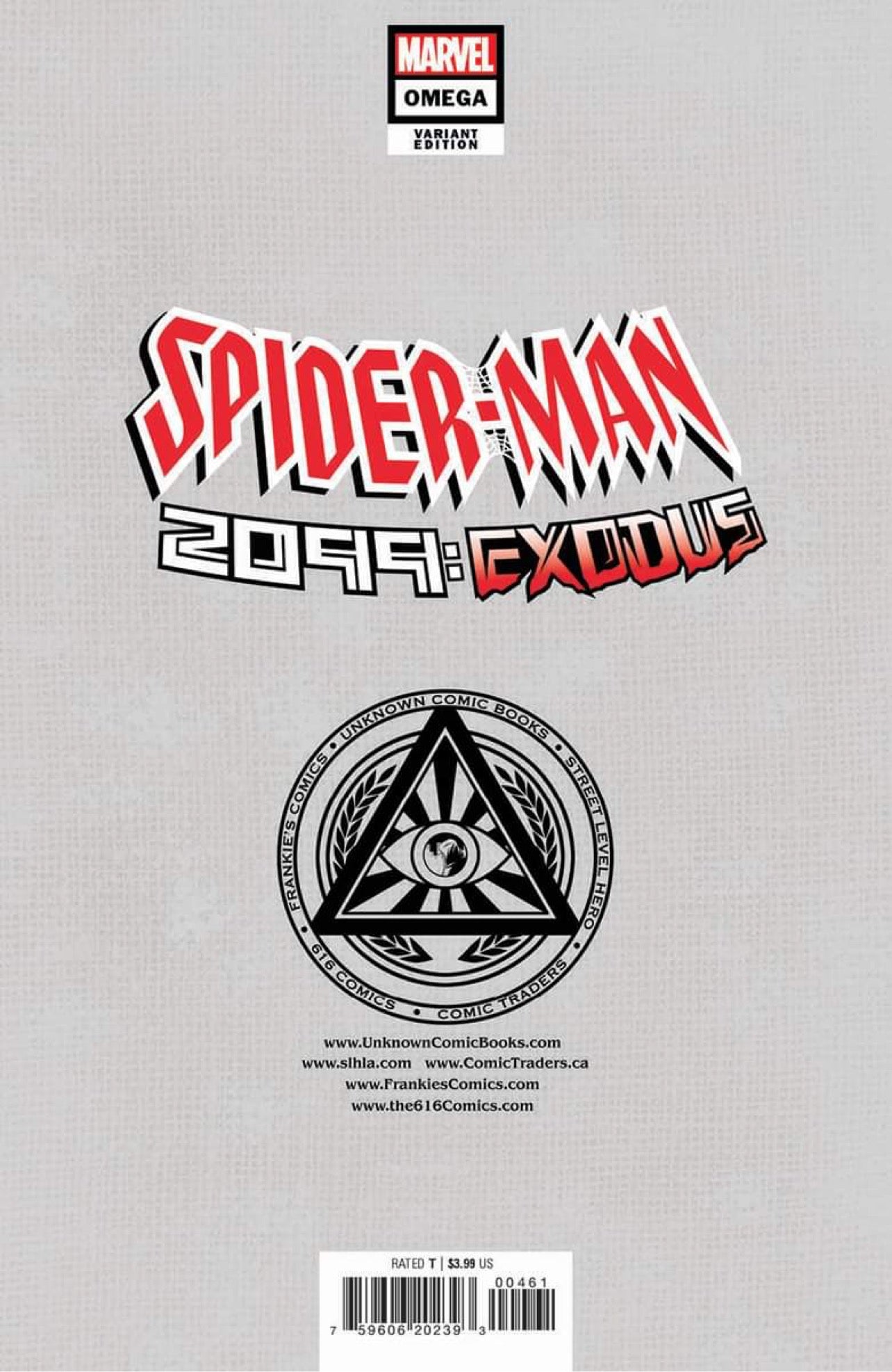 よしだページ SPIDER-MAN 2099 EXODUS OMEGA #1 TONY DANIEL Trade Dress Variant