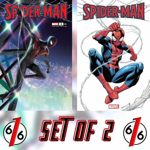 SPIDER-MAN #1 SET R1C0 Variant & BAGLEY Main Cover MILES MORALES