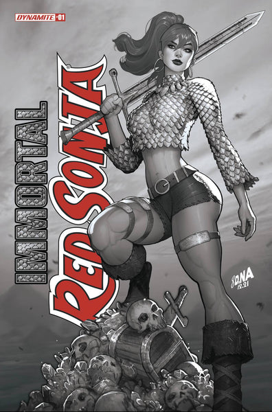 IMMORTAL RED SONJA #1 NAKAYAMA Variant Set Main & Trade Foil & Virgin Foil & 1:25 B&W