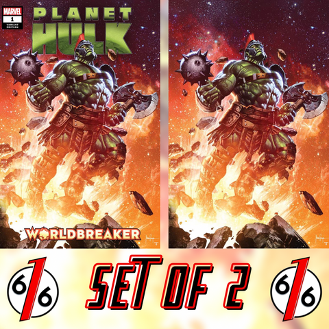 PLANET HULK: WORLDBREAKER 1 MICO SUAYAN 616 Trade Dress & Virgin Variant Set 