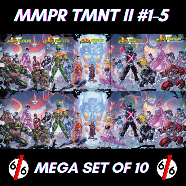 MMPR TMNT II #1-5 FREDDIE WILLIAMS II 616 Connecting Trade Dress & Virgin Variant Set Of 10
