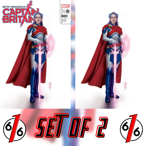 BETSY BRADDOCK CAPTAIN BRITAIN 1 MIGUEL MERCADO Trade Dress & Virgin Variant