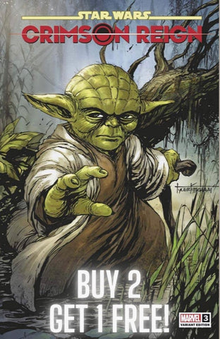 BUY 2 GET 1 FREE - STAR WARS CRIMSON REIGN #3 KIRKHAM Unknown/616 Yoda Trade Dress Variant - 3 Copies 