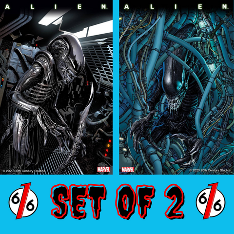 🚨🔥 ALIEN #1 RATIO VARIANT SET OF 2 Larroca 1:25 & McNiven 1:50 NM Gemini