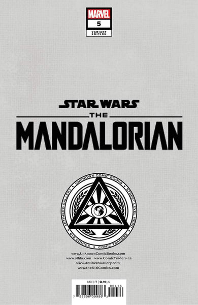 STAR WARS THE MANDALORIAN 5 PATCH ZIRCHER Unknown 616 Virgin Variant