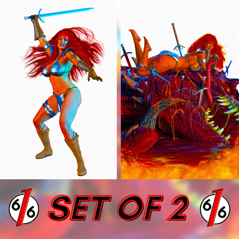 RED SONJA MARK SPEARS 616 She-Devil & Dragon Slayer Virgin Variant Set