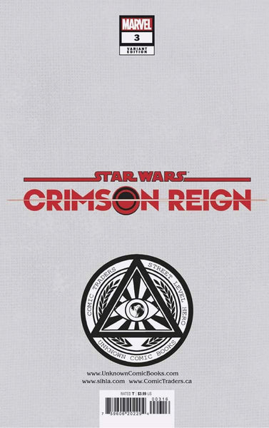 STAR WARS CRIMSON REIGN #3 KIRKHAM Unknown/616 Yoda Virgin Variant