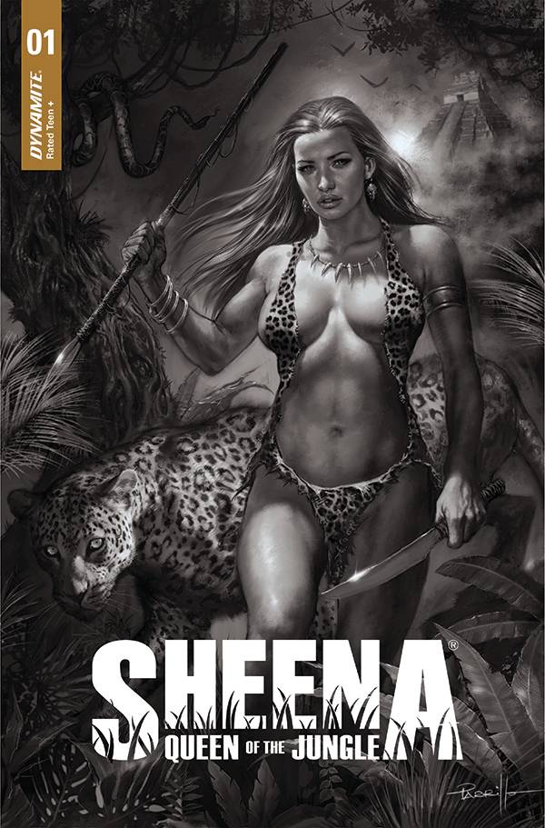 SHEENA QUEEN OF THE JUNGLE #1 LUCIO PARRILLO 1:30 B&W Ratio Variant