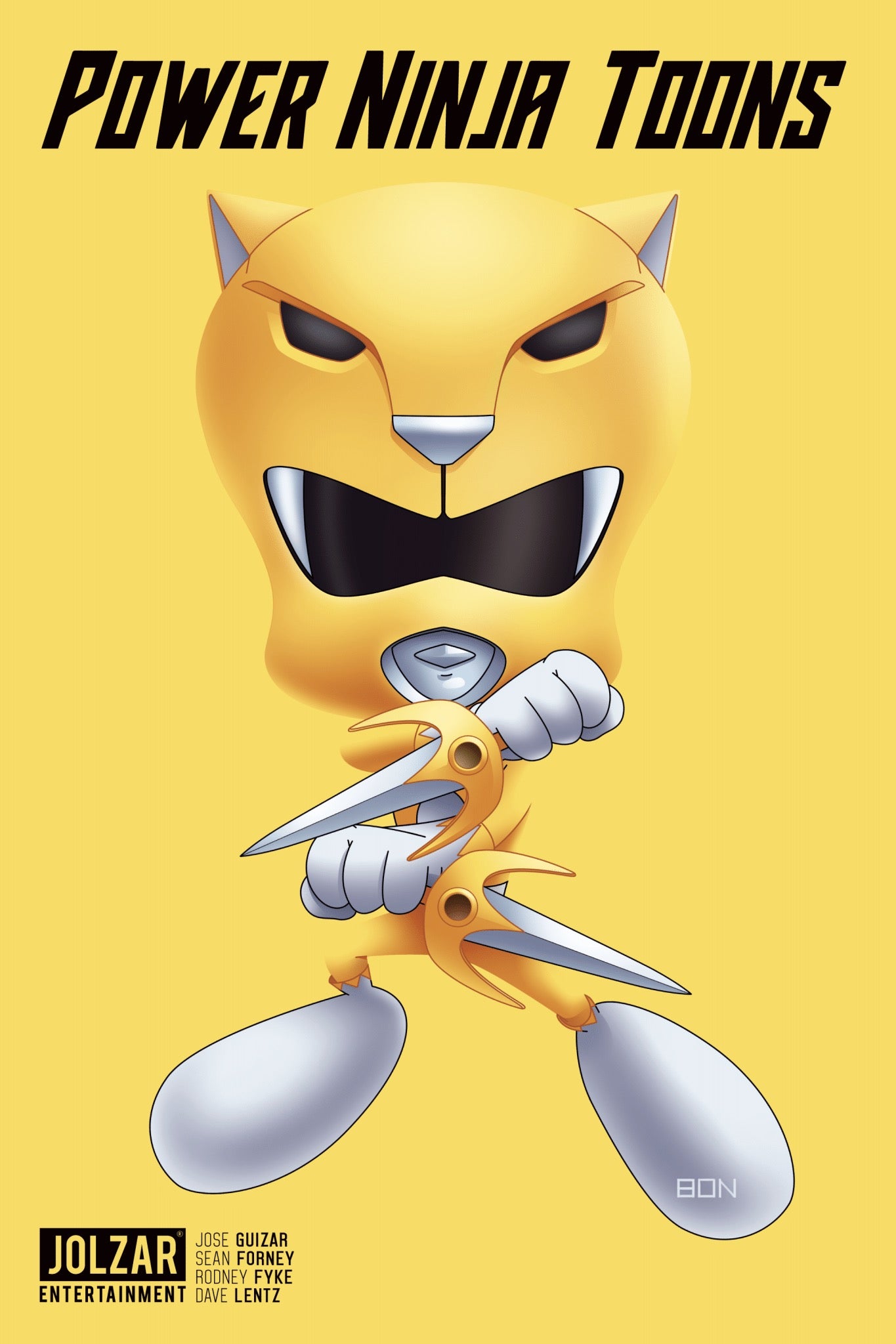 POWER NINJA TOONS BON BERNARDO RED & YELLOW 616 Variant