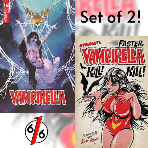 🚨🦇🔥 VAMPIRELLA #15 SET OF 2 Hetrick FOC Bonus Variant & Cover C Billy NM