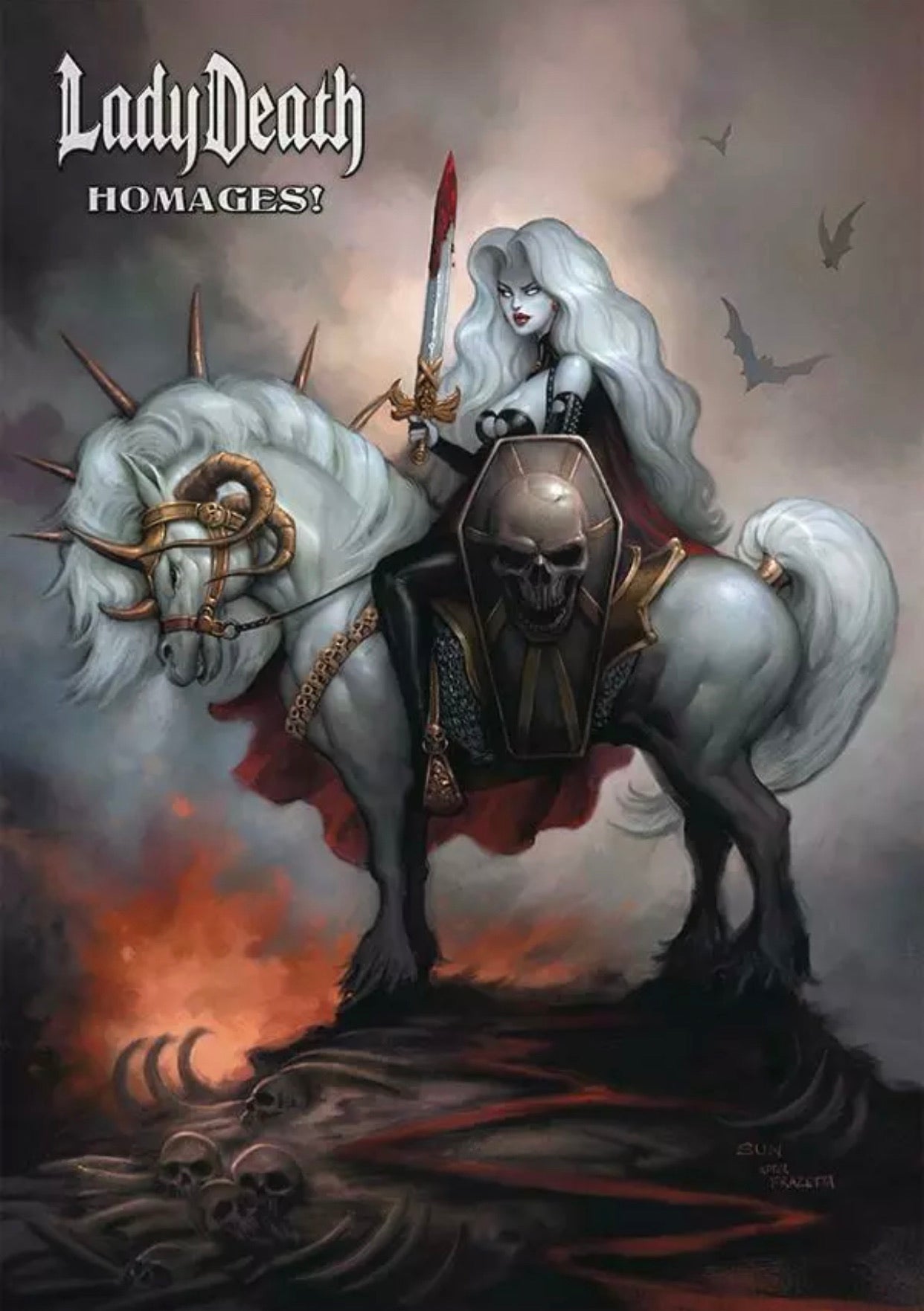 🔥💀 LADY DEATH HOMAGES ARTBOOK HC Brand New Unread Hardcover Coffin Comics