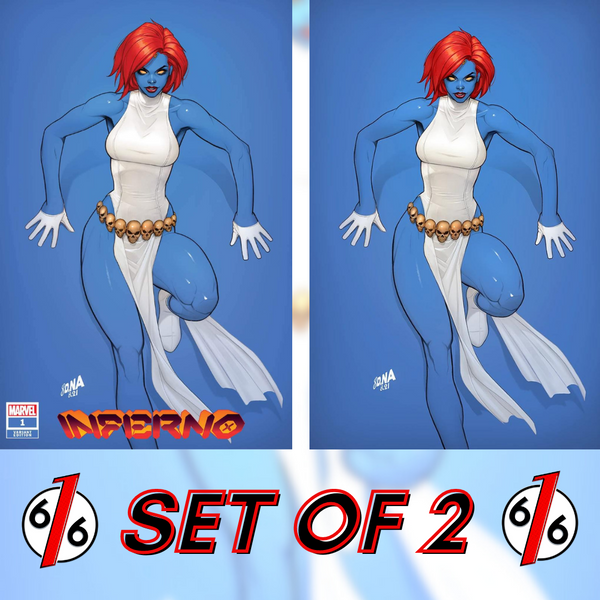 INFERNO #1 DAVID NAKAYAMA Variant Set Trade Dress & Virgin Mystique X-Men